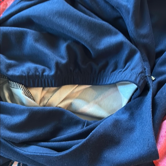 Tommy Bahama Navy Dress with Vibrant Pink Accents - Picture 6 of 6